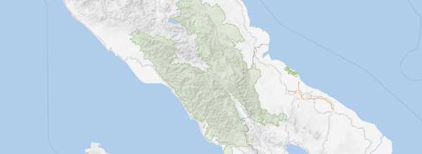 Map of Gunung Leuser National Park