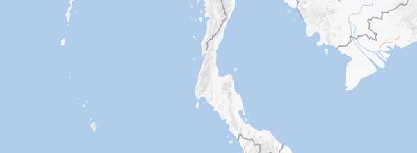 Map of Southern Thailand